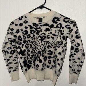Magashoni Women's Swater Animal Print Size‎ XS 100% Merino Wool
